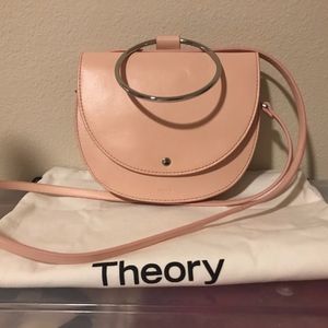 Theory Pink Mini Whitney Leather Bag Pink